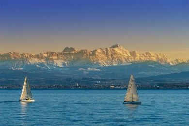 Schlosssteg und Park Friedrichshafen