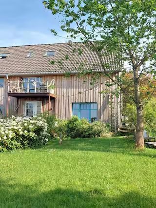 Ansicht Ferienhaus Garten